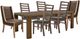 International Furniture Direct Walnut 7-Piece Brown Upholstered Dining Set-0
