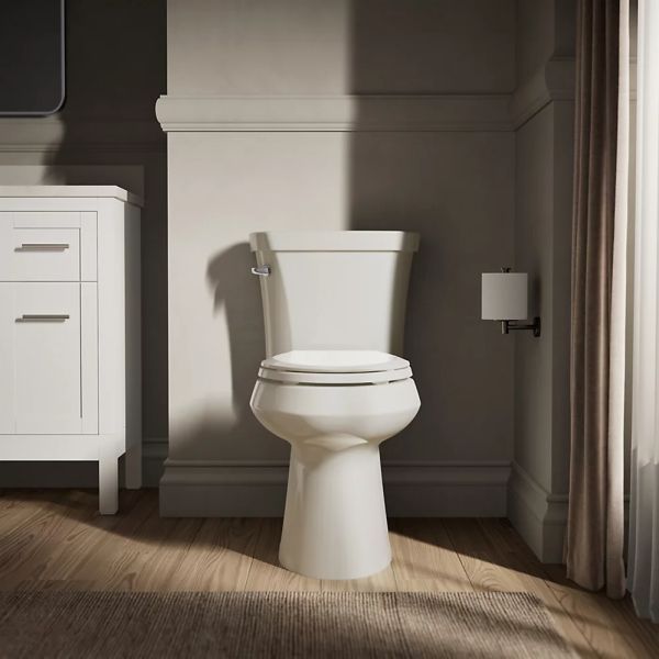 KOHLER® Highline® Biscuit Elongated Toilet Bowl with Concealed Trapway-3