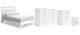 Signature Design by Ashley® Flannia 4-Piece White Queen Panel Platform Bed Set-0