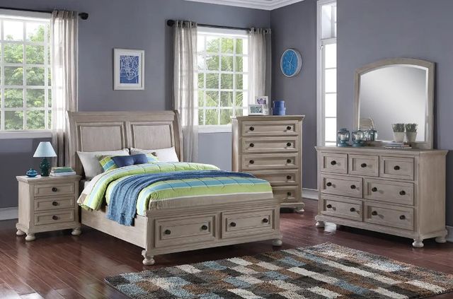 New Classic® Home Furnishings Allegra Pewter Youth Twin Sleigh Bed-1