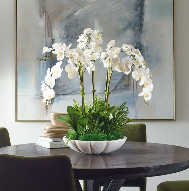 Uttermost® Flourish Orchid Green/White Centerpiece-2