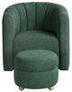 Homelegance® Delaney 2-Piece Green Swivel Accent Chair with Ottoman Set-2