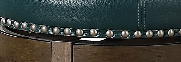 Mazin Furniture Westby Green Round Swivel Pub Height Stool-2