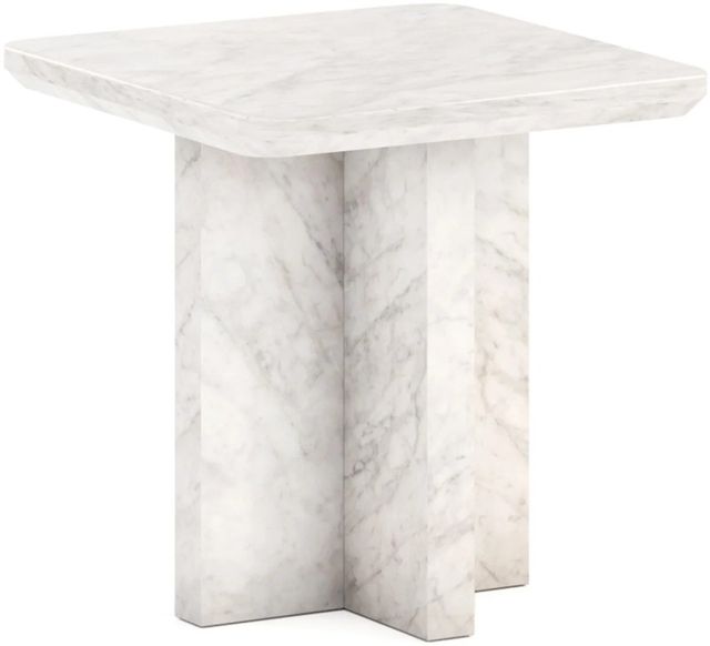 Harp & Finial® Perrin White End Table-0