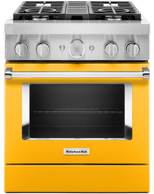 KitchenAid® 30" Yellow Pepper Pro Style Dual Fuel Range-0