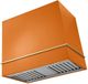 La Cornue Cornufé Loge 36" Quintessential Orange Wall Mounted Range Hood with Brushed Brass Trim-0