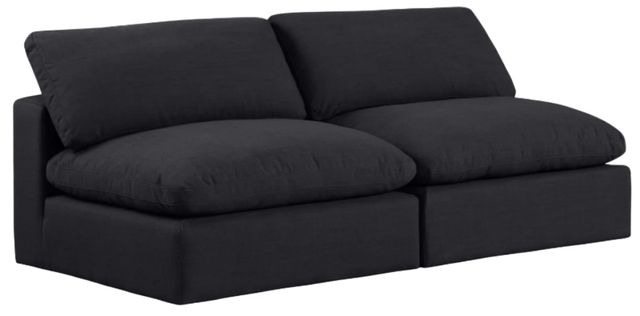 Meridian Furniture Comfy 2-Piece Black Armless Modular Loveseat-0