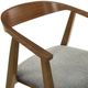 Armen Living Santana Charcoal/Walnut Upholstered Dining Arm Chair-3