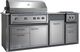 XO Designer 99" Gray Outdoor Kitchen Island -0