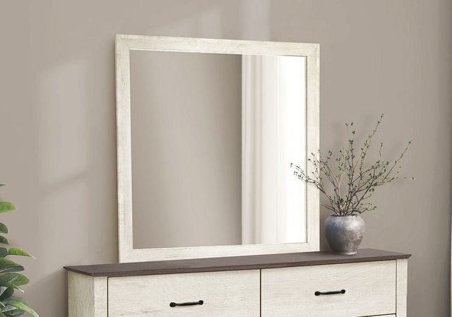 Monarch Specialties Inc. Bleached Oak/Rustic Oak Wall Mirror-2