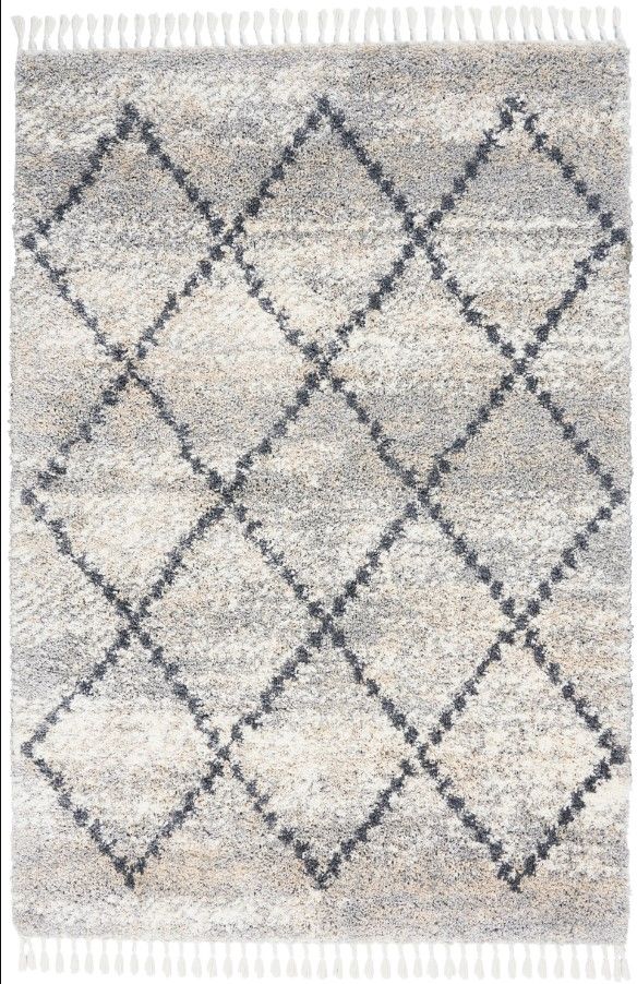 Nourison Home™ Oslo Shag Silver Gray 5'x8' Area Rug-0