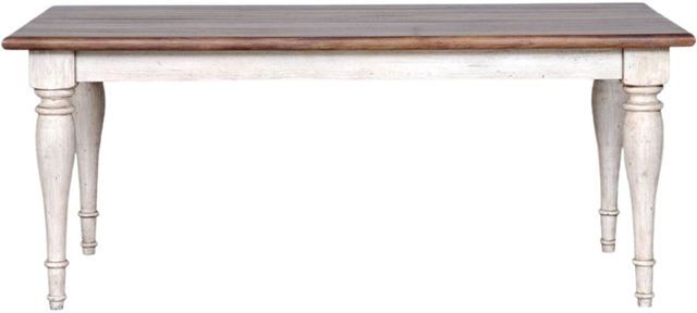Napa Furniture Design Belmont Brown Dining Table with White Base-1