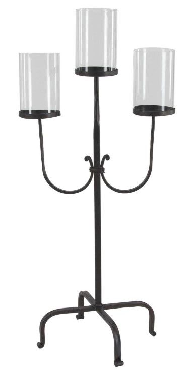 Deco Marche Black 3-Light Candelabra-0