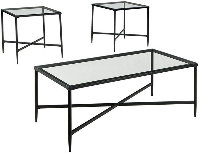 Signature Design by Ashley® Augeron 3-Piece Black Occasional Table Set-0