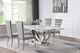 Coaster® Kerwin 5-Piece Chrome/Gray Rectangular Dining Table Set -3