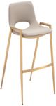 Zuo® Modern Desi Beige/Gold Barstool-0