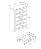 Monarch Specialties Inc. Grey Reclaimed 5-Drawer Chest-2