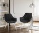 Mazin Furniture Ayami Chrome/Black Dining Arm Chair -4