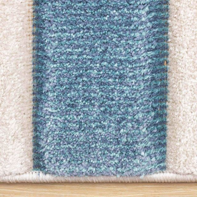 Kalora Interiors Folio Blue/White 5'x8' Area Rug-2