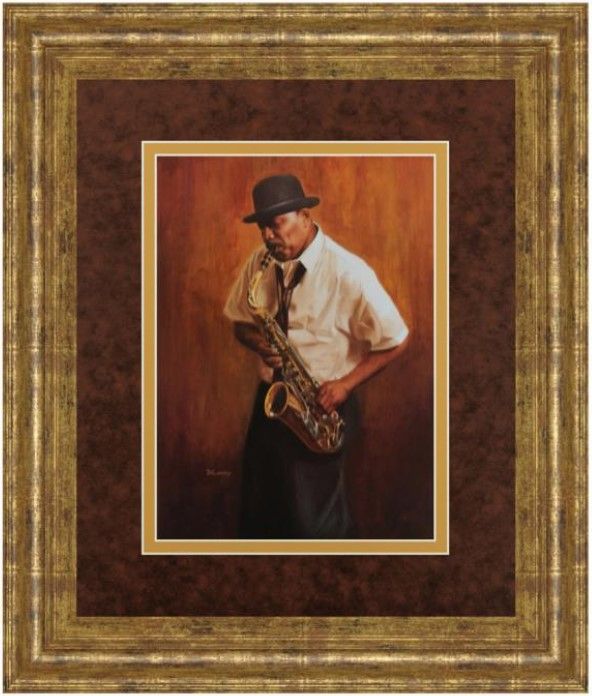 Classy Living Delancy Sax Man 40" Wall Art-0