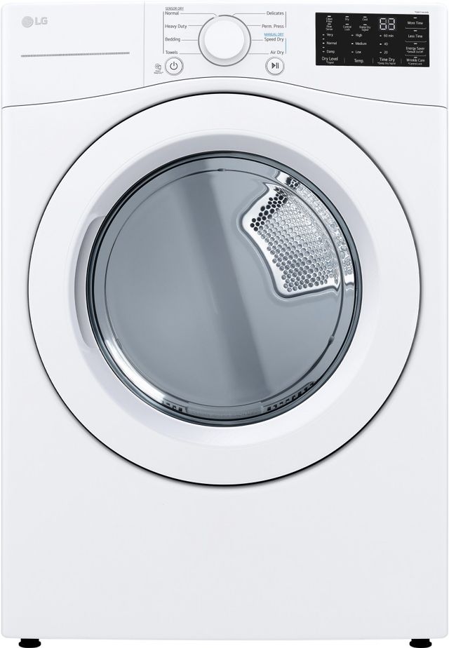 LG 7.4 Cu. Ft. White Front Load Electric Dryer-0
