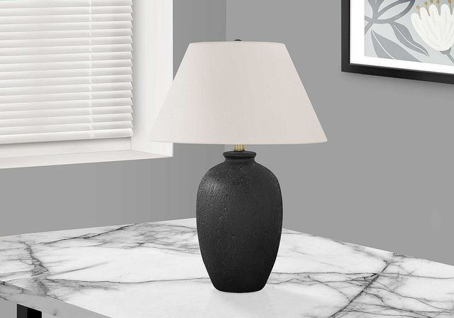 Monarch Specialties Inc. 24"H Black Ceramic Table Lamp-4
