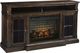 Signature Design by Ashley® Roddinton 74" Dark Brown TV Stand with Electric Fireplace-0