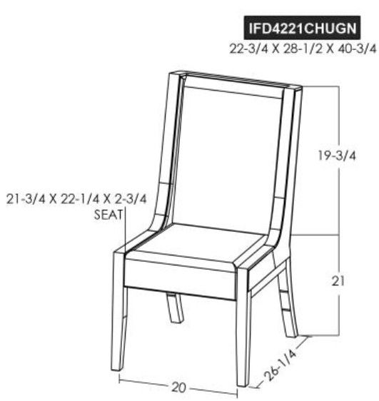 International Furniture Direct Balam Brown/Green Dining Side Chair-3