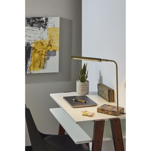 Adesso® Reader LED Antique Brass Desk Lamp-1