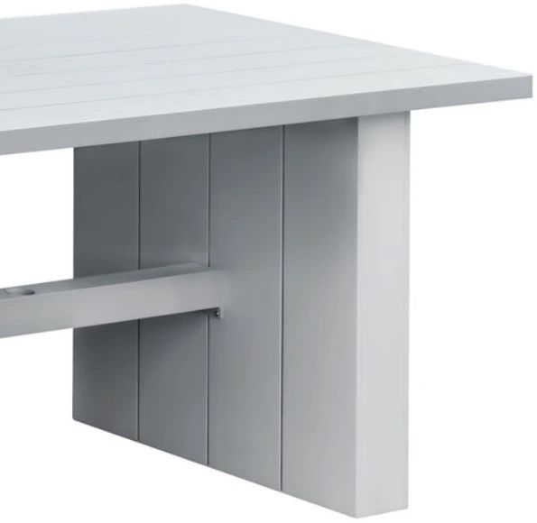 Intercon Nash Buff Aluminum Trestle Outdoor Counter Table-2