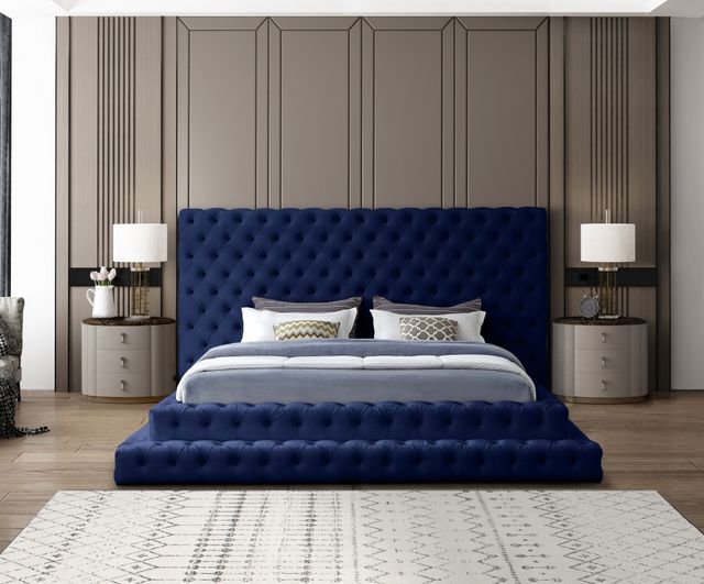 Meridian Furniture Revel Navy Queen Bed-2