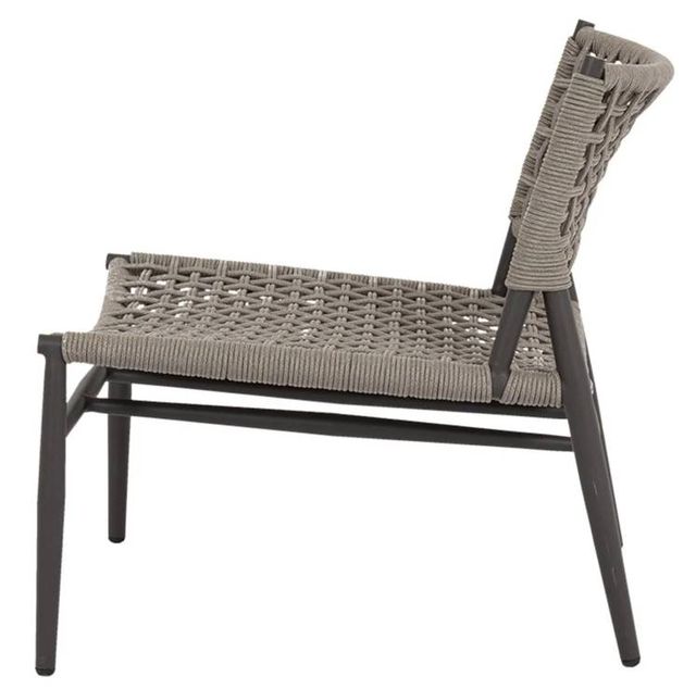 Sunset West Grigio Graphite/Stone Gray Metal/Natural Fibers Outdoor Accent Chair-3