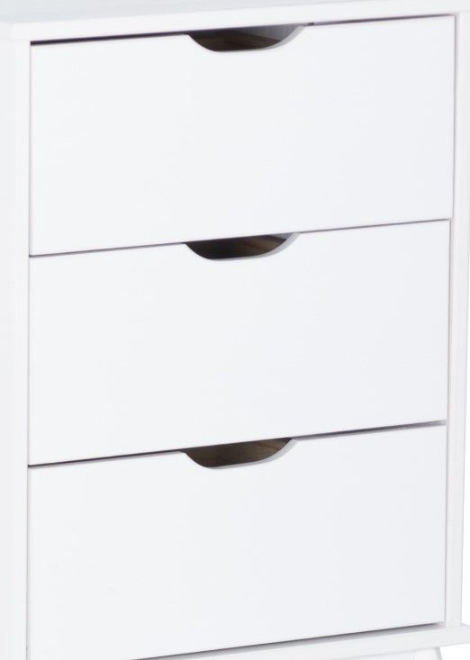 Powell® Portix White 3-Drawer Nightstand-1