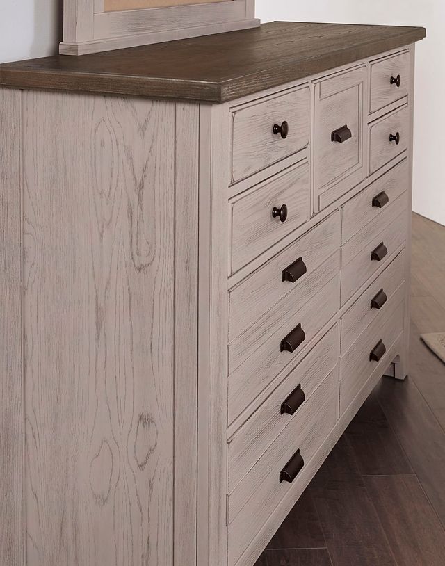 LM Co Home By Vaughan-Bassett Bungalow Home by Ben & Erin Napier Dover Gray/Folkstone 9-Drawer Master Dresser-3