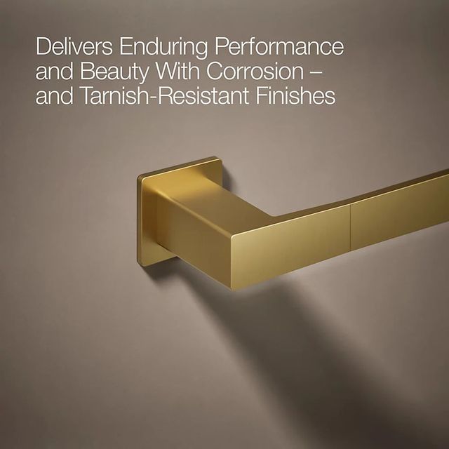 KOHLER® Honesty® Vibrant Brushed Moderne Brass 24" Towel Bar-2