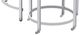 Bassett Mirror Jadyn White/Clear Nesting Table with Chrome Base-2
