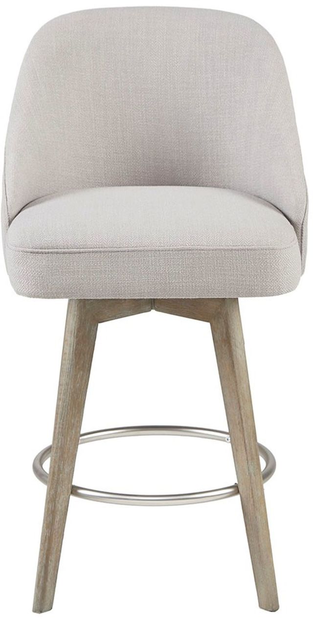 Olliix by Madison Park Grey Pearce Counter Stool with Swivel Seat-1