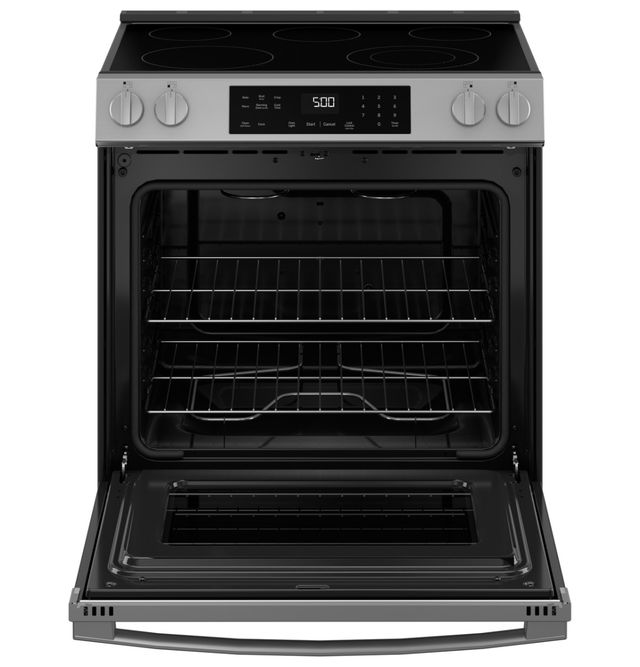 GE® 500 Series 30" Stainless Steel Slide-In Electric Range with Crisp Mode-2