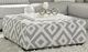 Albany Industries Ola Large Scale Silver Ottoman -0