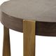 Uttermost® Drew Dark Chocolate End Table with Brass Base-5