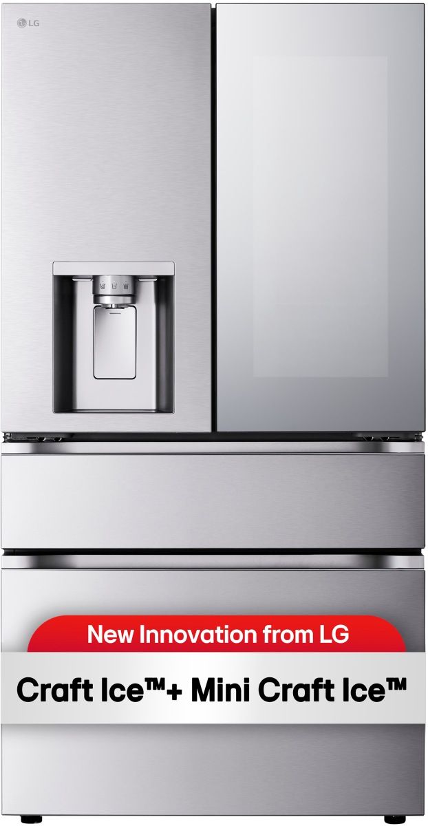LG 36" 28.6 Cu. Ft. PrintProof™ Stainless Steel French Door Refrigerator with Mini Craft Ice™-3