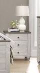 Mazin Furniture Nashville Antique White and Brown Nightstand-3