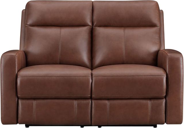 Aurora Furniture Muskoka Pecan Power Reclining Loveseat-1