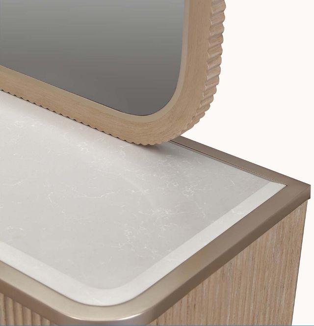 Michael Amini® West Kensington Sea Salt Caramel Dresser with Mirror-2
