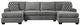 Benchcraft® Birkdale Court 3-Piece Gray Sectional and Chaise-0