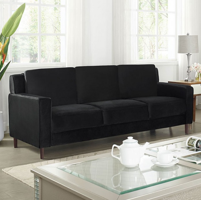 Furniture of America® Brandi 2-Piece Black Sofa Set-1