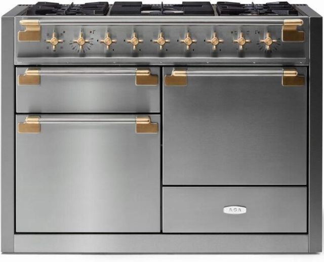 AGA™ Elise Series 48" Stainless Steel Pro Style Dual Fuel Range-0