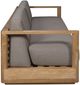 Vanguard® Furniture Customizable Horizon Fabric/Teak Outdoor Extended Sofa-2