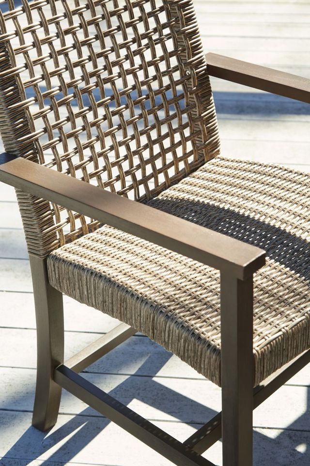 Signature Design by Ashley® Germalia Brown Outdoor Dining Arm Chair-2