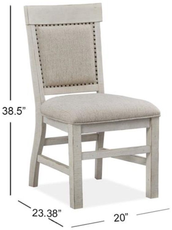 Magnussen Home® Bronwyn Alabaster/Baja Natural Upholstered Side Chair-2
